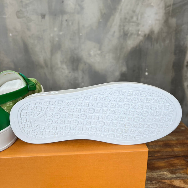 LV LOAFER CROCODILE GREEN DAMIER CANVAS AND CALFSKIN