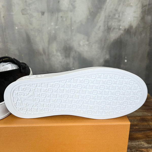 LV LOAFER BLACK DAMIER CANVAS AND CALFSKIN