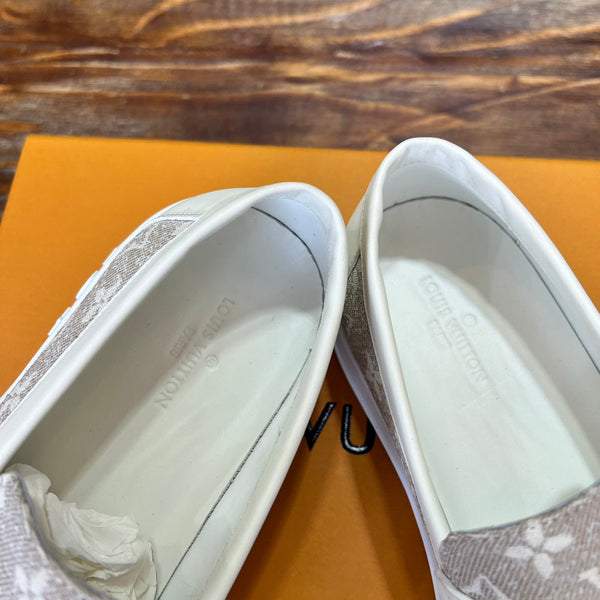 LV LOAFER IN ALMOND BROWN MONOGRAM CANVAS AND CALFSKIN