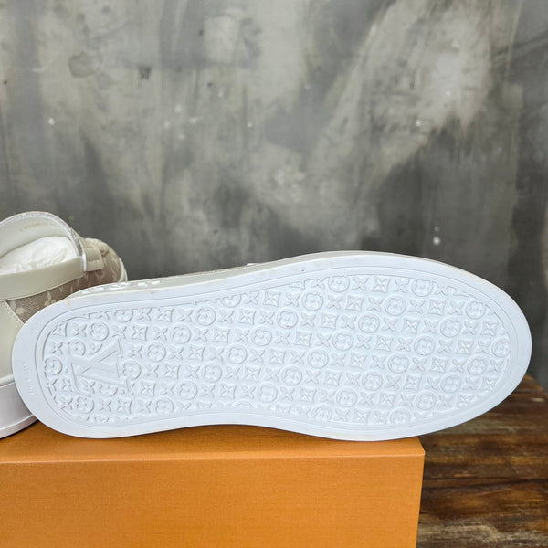 LV LOAFER IN ALMOND BROWN MONOGRAM CANVAS AND CALFSKIN