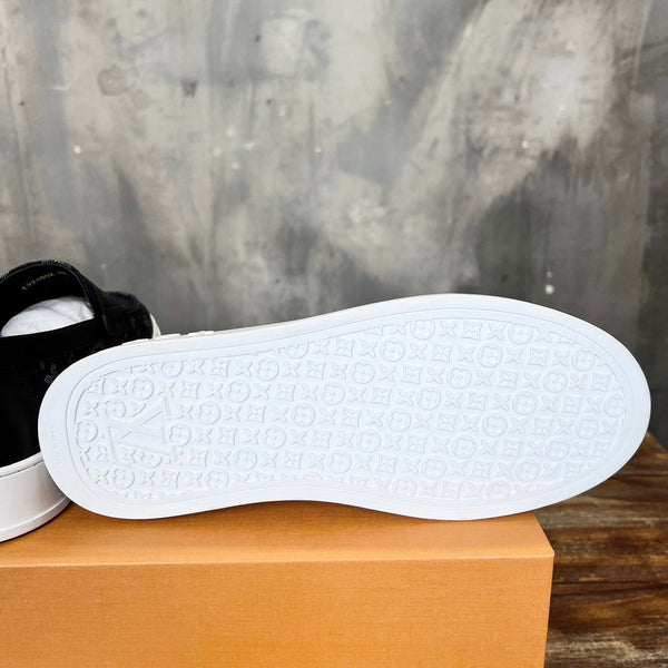 LV LOAFER IN BLACK MONOGRAM CANVAS AND CALFSKIN