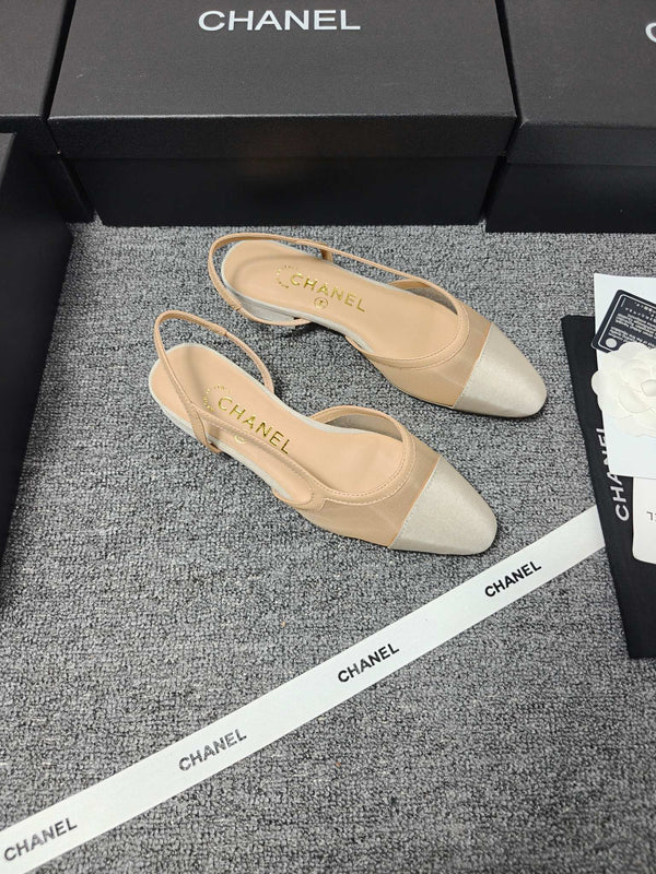 CC 26s Slingback 20 Beige Mesh Fabric Sheepskin 682001