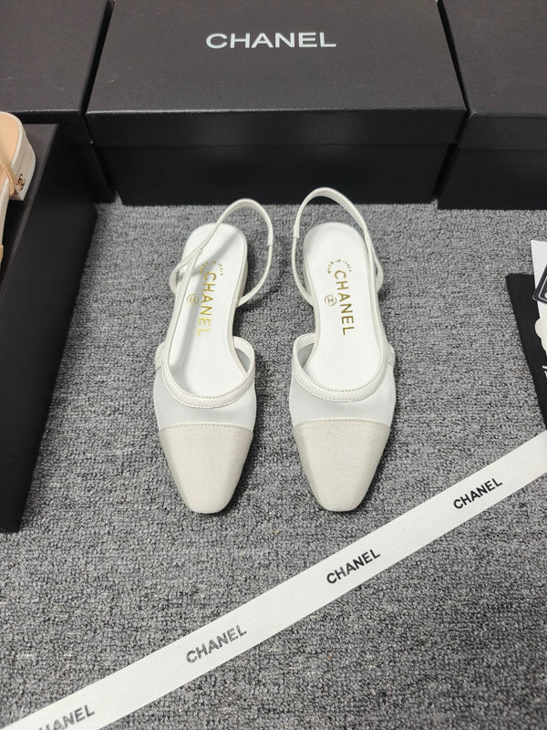 CC 26s Slingback 20 White Mesh Fabric Sheepskin 682002