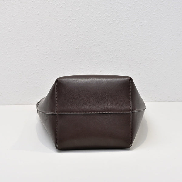 The Row N/S Park Tote 30cm Chocolate Leather