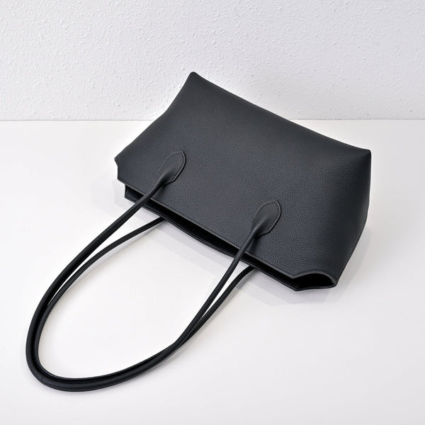 The Row Terasse Shoulder Bag 32cm Black Calfskin