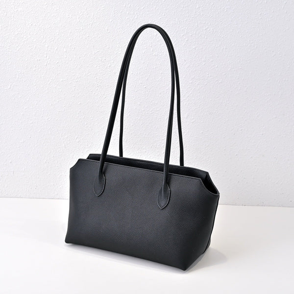 The Row Terasse Shoulder Bag 32cm Black Calfskin