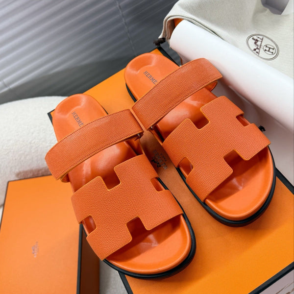 HM Chypre Sandal Orange Calfskin 205480