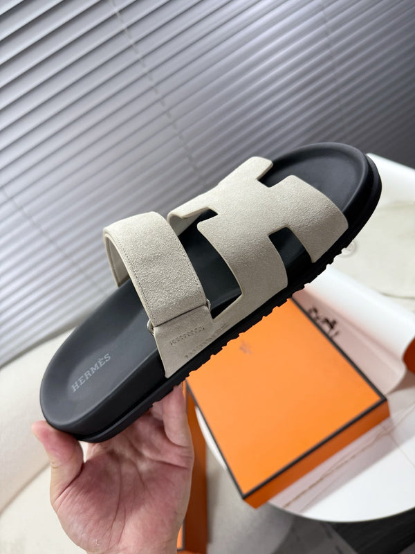 HM Chypre Sandal Beige Grey Suede 205486