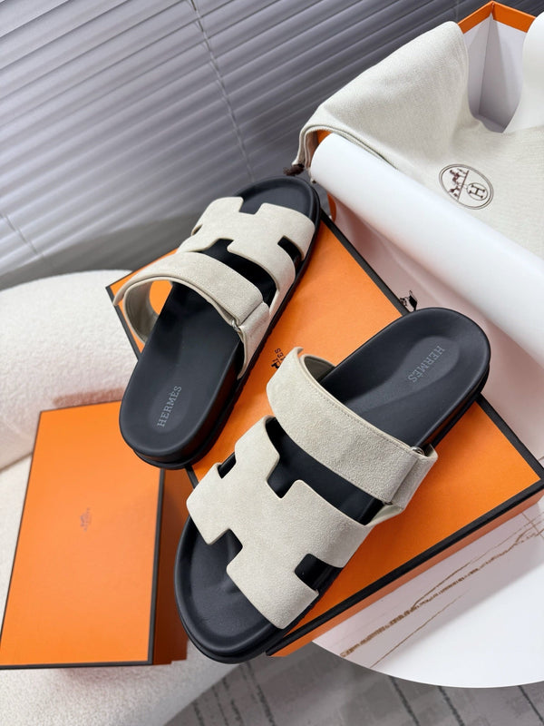 HM Chypre Sandal Beige Grey Suede 205486