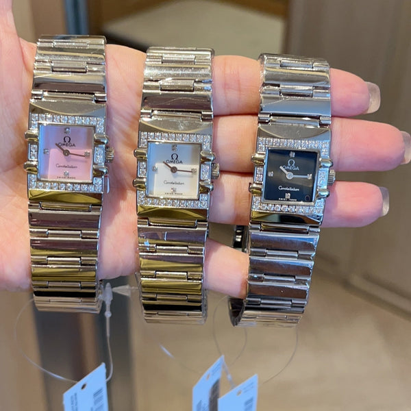 Omega Constellation 22mm Silver Diamond