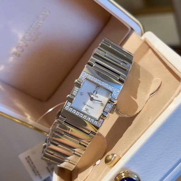Omega Constellation 22mm Silver Diamond