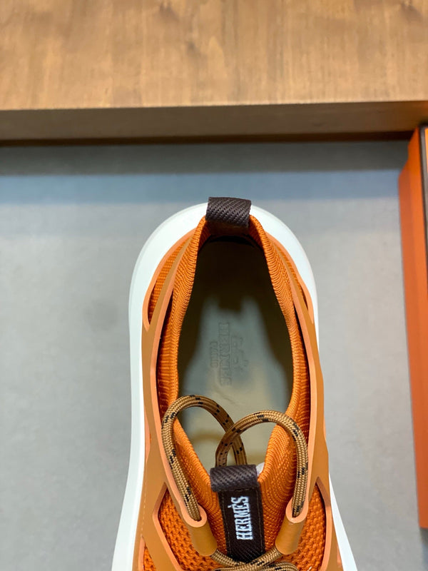 HM Men's Katana Sneaker Orange Calfskin 620163