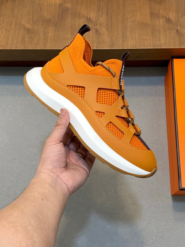 HM Men's Katana Sneaker Orange Calfskin 620163