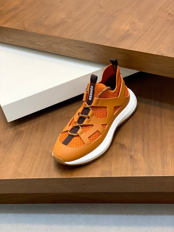 HM Men's Katana Sneaker Orange Calfskin 620163