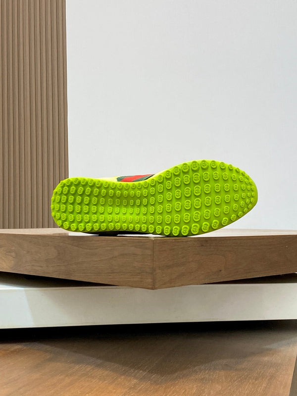 GG Men's Re-Motion Sneaker Green Suede Calfskin 709833