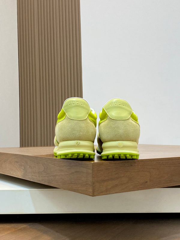 GG Men's Re-Motion Sneaker Green Suede Calfskin 709833