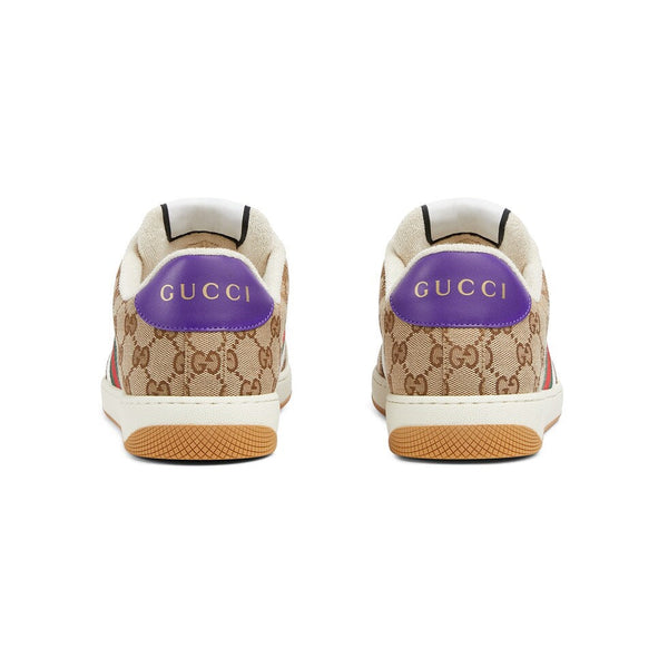 Sneaker GG Screener da uomo in tela marrone mix viola 523581