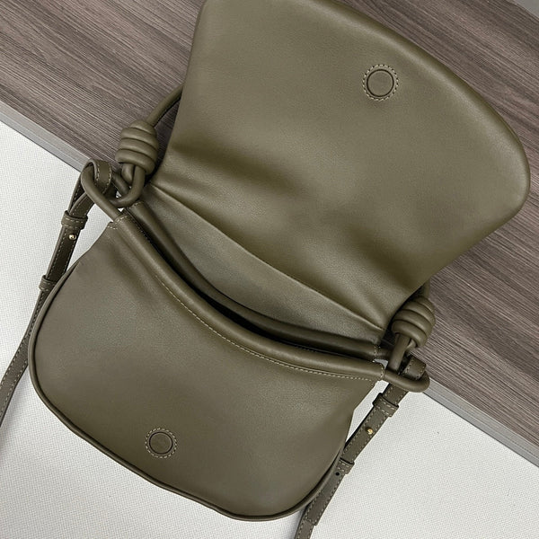 Loew Paseo Shoulder Bag 25cm Dark Olive Cowhide