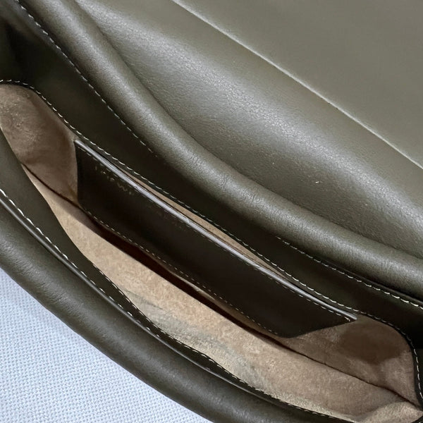 Loew Paseo Shoulder Bag 25cm Dark Olive Cowhide