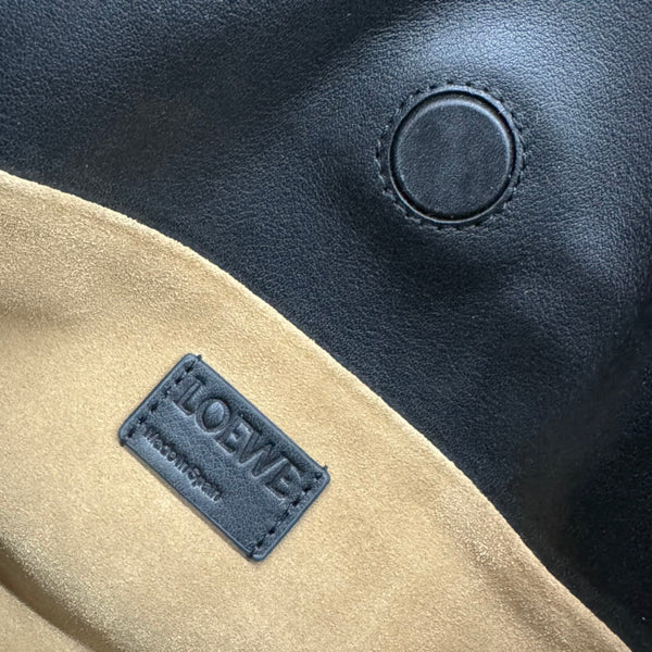 Loew Medium Flamenco Clutch 30cm Black Lambskin