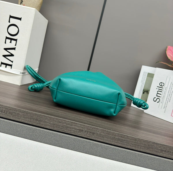 Loewe Flamenco Purse 23 Turquoise Blue Lambskin Ghw
