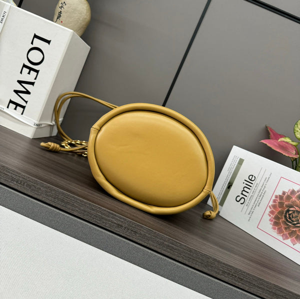 Loewe Flamenco Purse Bucket 32 Gold Lambskin Ghw
