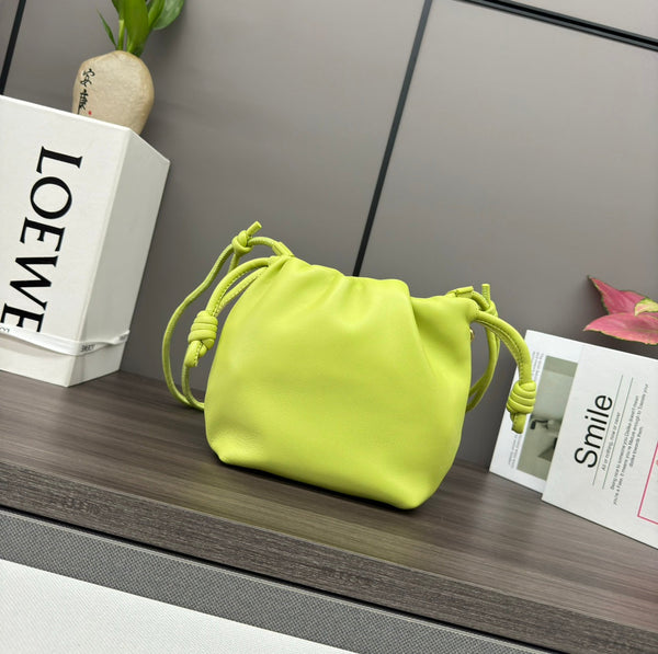 Loewe Flamenco Purse 23 Lime Lambskin Ghw