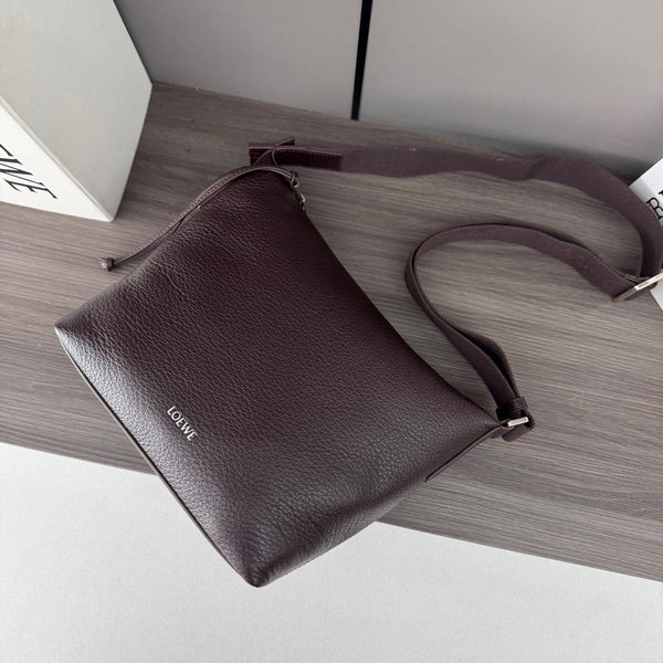 Loewe Small Cubi Crossbody Bag Chocolate Smooth Calfskin