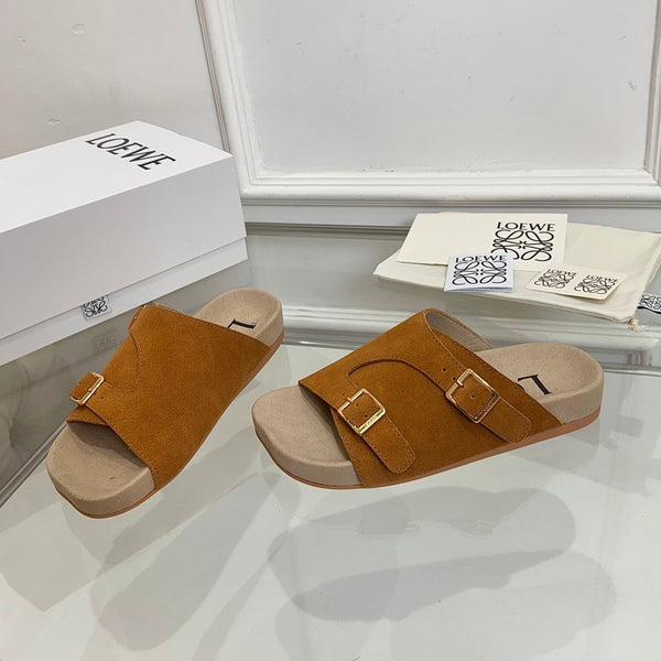Loewe x Birkenstock Slide Brown Suede 317028