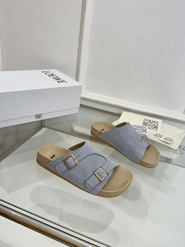 Loewe x Birkenstock Slide Slate Gray Suede