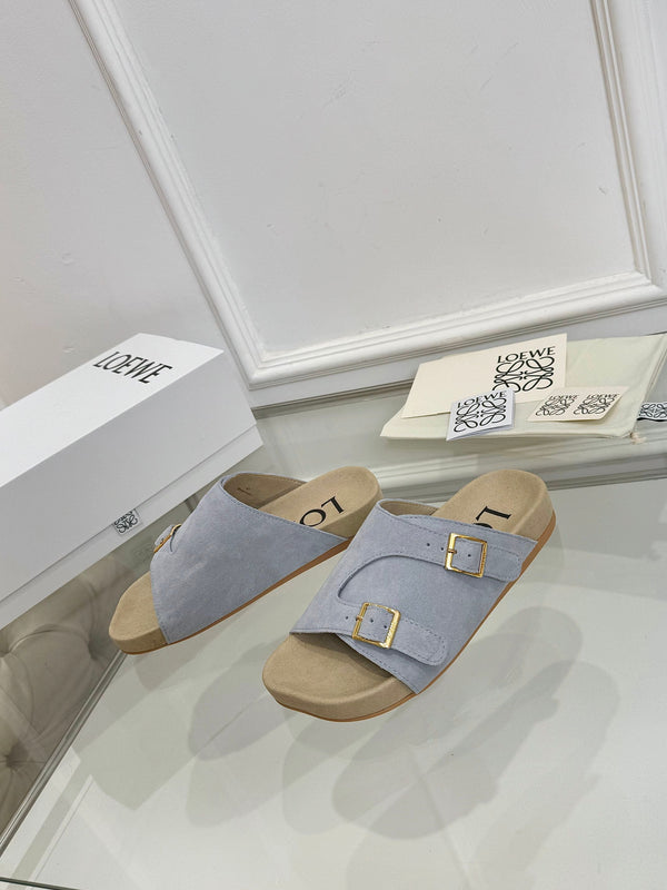 Loewe x Birkenstock Slide Slate Gray Suede