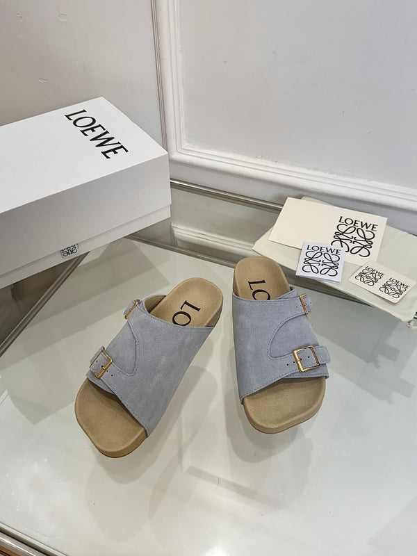 Loewe x Birkenstock Slide Slate Gray Suede