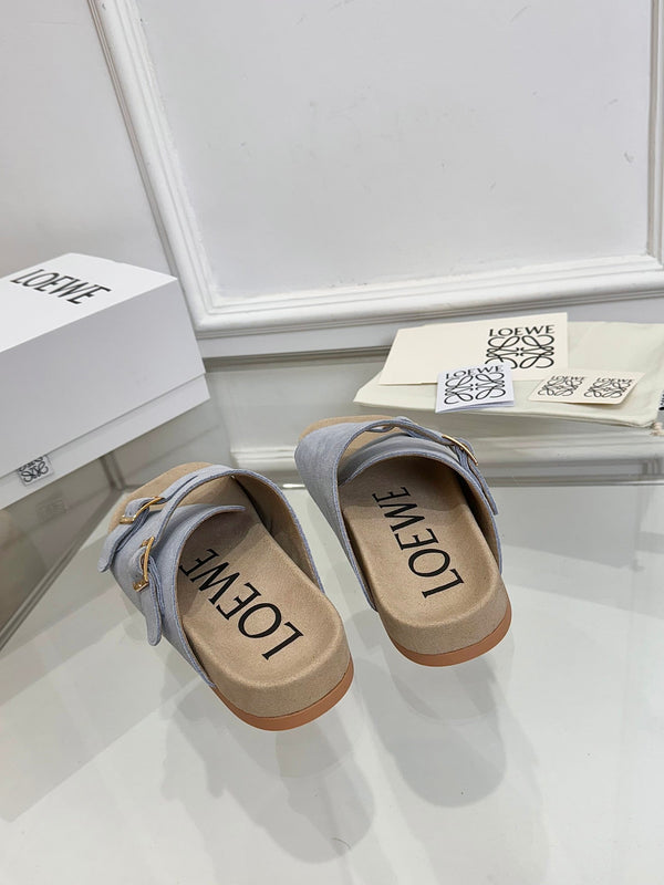 Loewe x Birkenstock Slide Slate Gray Suede