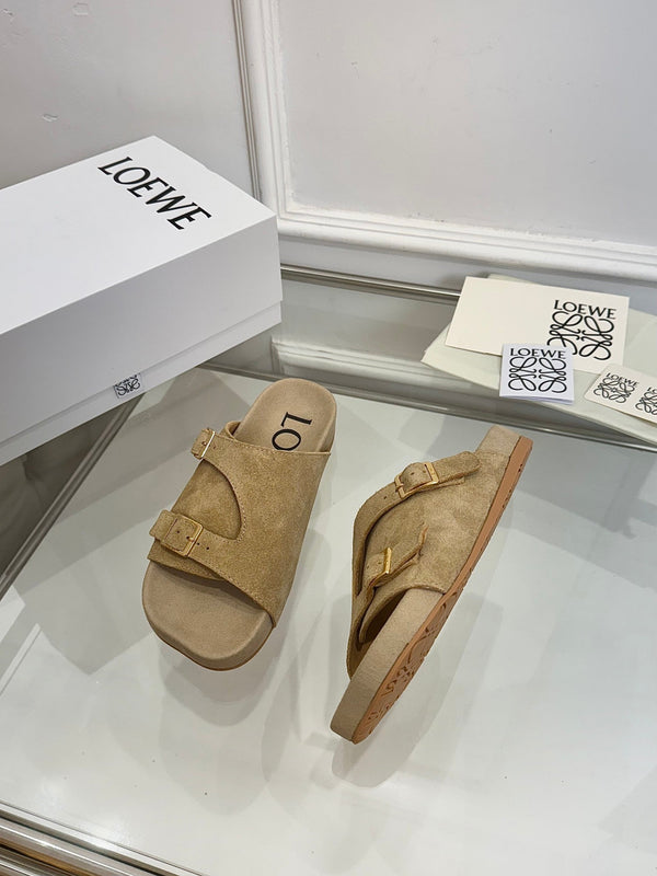 Loewe x Birkenstock Slide Beige Suede