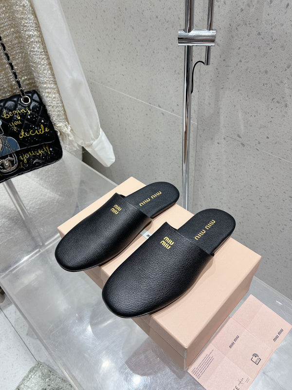 Miumiu Slipper Black Lambskin 205211