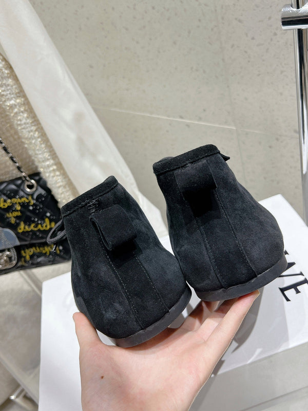 Loewe One-Piece Snow Boots Black Suede 435631