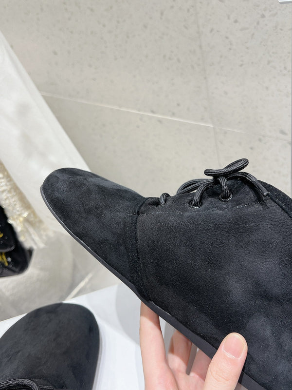 Loewe One-Piece Snow Boots Black Suede 435631