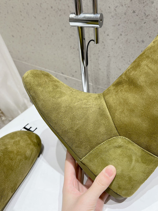 Loewe Lago Boots Light Green Suede 435625