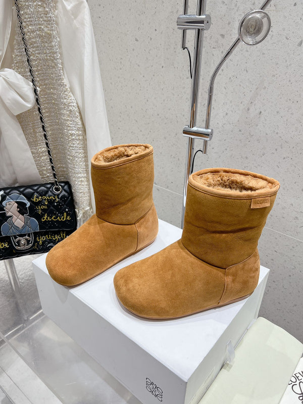 Loewe Lago Boots Marrone Scamosciato 435626