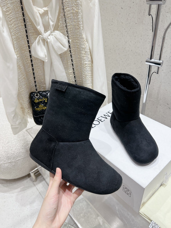 Stivali Loewe Lago in pelle scamosciata nera 435627