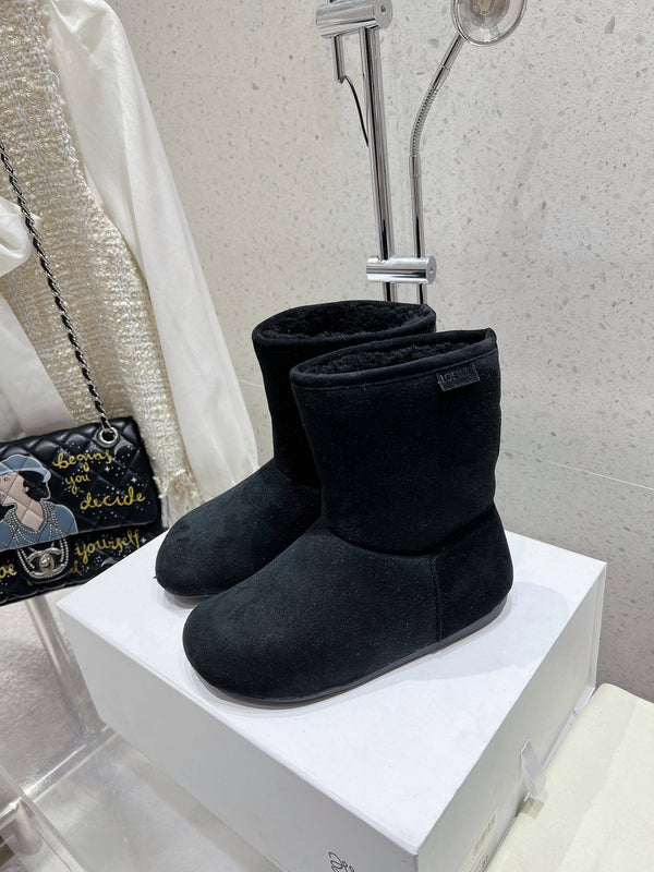 Stivali Loewe Lago in pelle scamosciata nera 435627