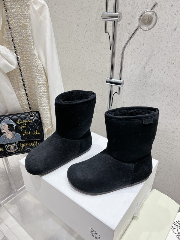 Stivali Loewe Lago in pelle scamosciata nera 435627