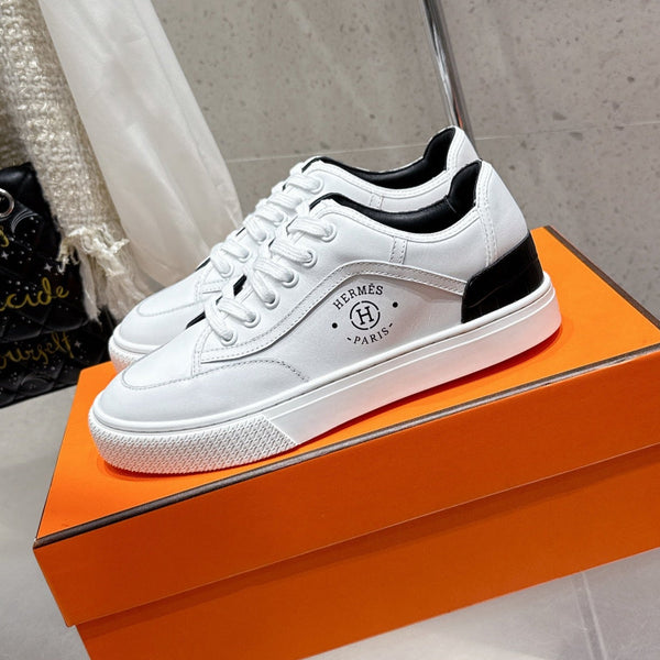 HM Get Sneaker White mix Black Cowhide 204748