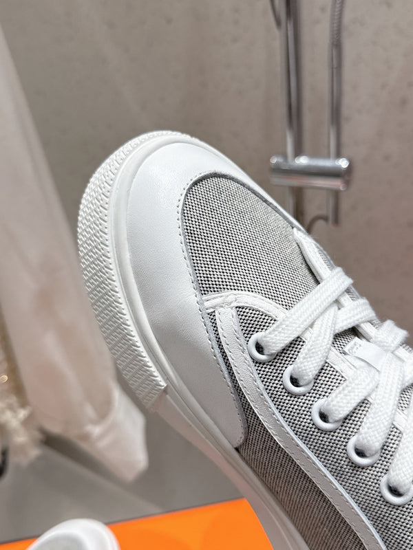 HM Get Sneaker Grey Maxi canvas and Calfskin 204758