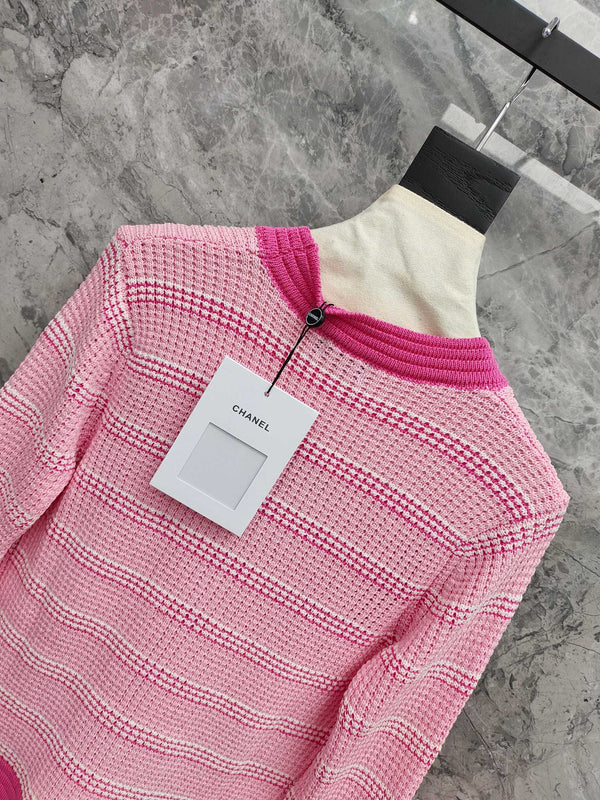 CC 25 Long Sleeve Striped Cardigan Tencel 283779