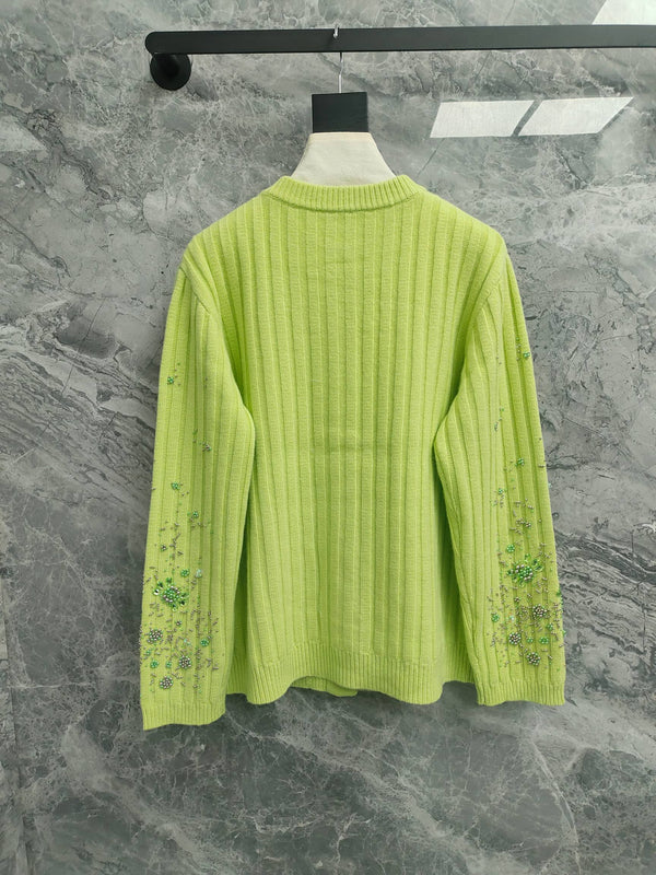 Gucci Cardigan Green Wool Cashmere 289093