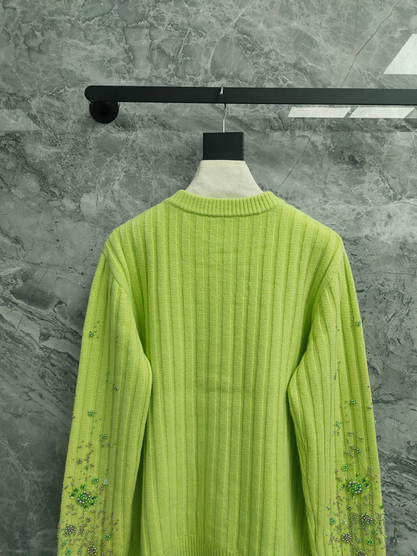 Gucci Cardigan Green Wool Cashmere 289093