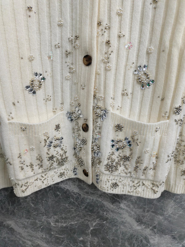 Gucci Cardigan Cream Wool Cashmere 289092