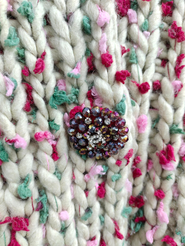 Chanel 2025 Cardigan Multicolore en Cachemire Crocheté à la Main 327002