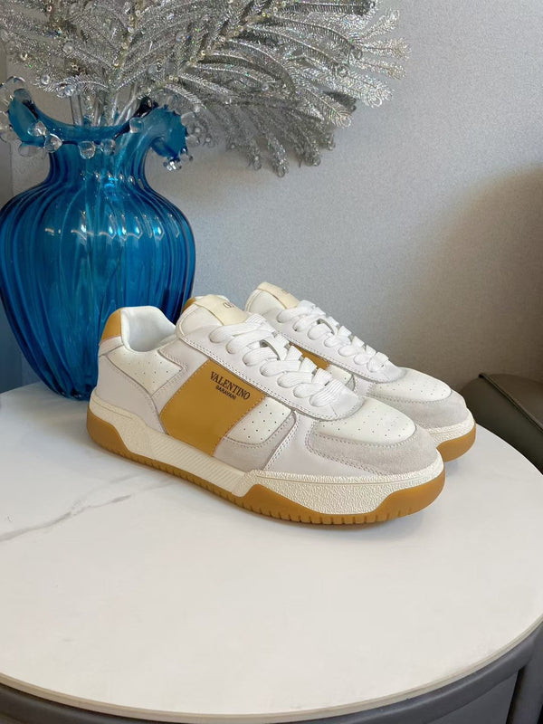 Baskets décontractées VT 25S Blanc Havane Peau de vache 563096